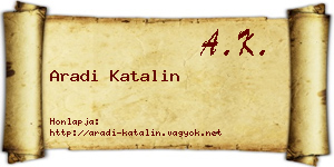 Aradi Katalin névjegykártya